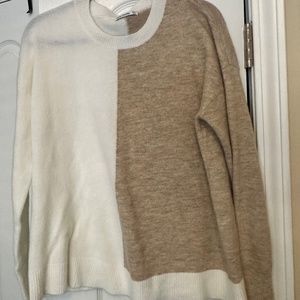 White and Tan sweater